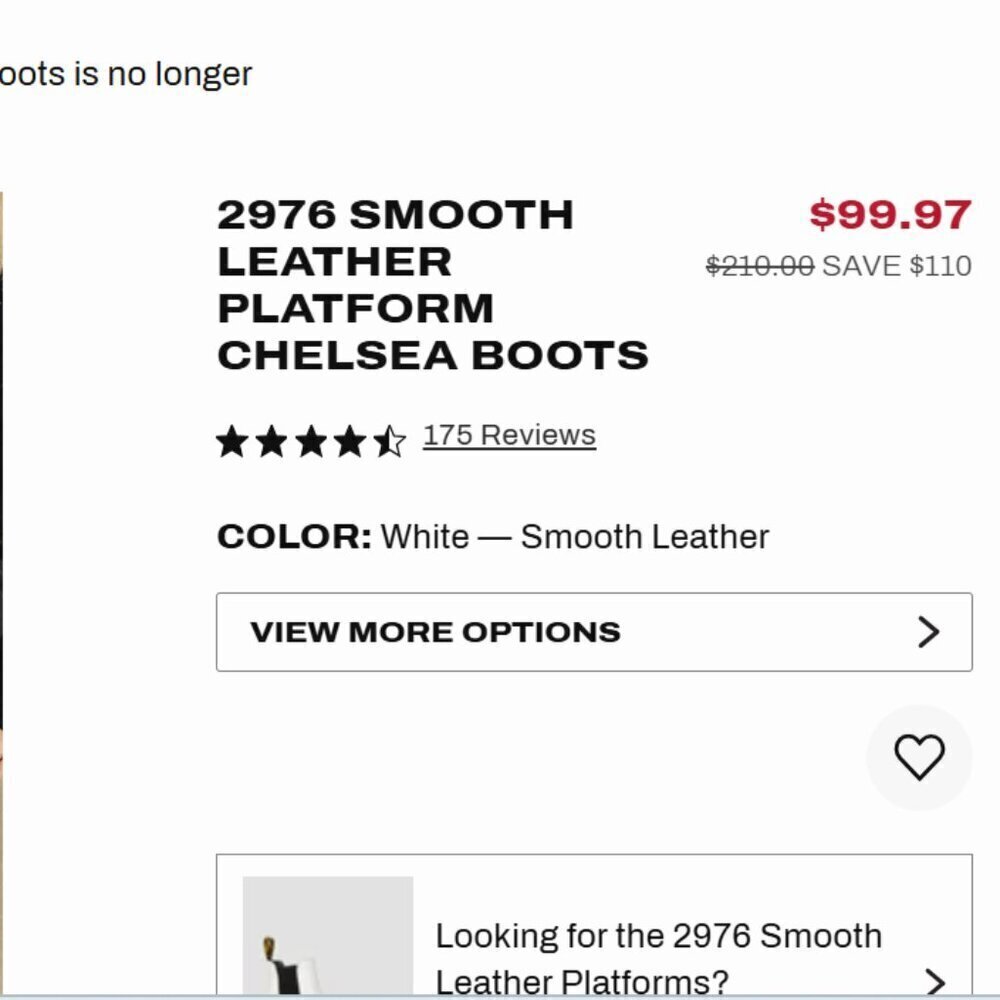 Dr. Martens White Leather Platform Chelsea Boot - Picture 14 of 14